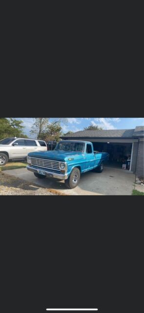 1968 ford f100 pickup blue fwd manual