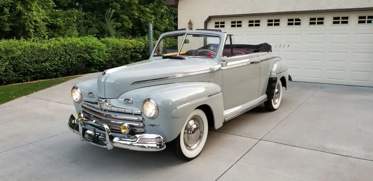 1946 ford super deluxe convertible grey rwd manual convertible