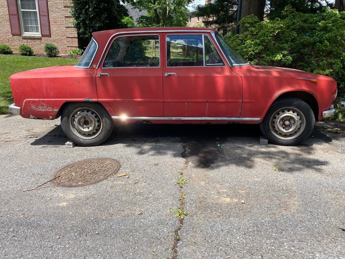 1966 alfa romeo giulia sedan red rwd manual bollino d’oro