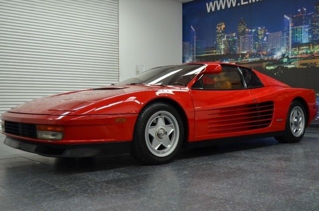 1986 ferrari testarossa single flying mirror 15k engine out complete v12 manual