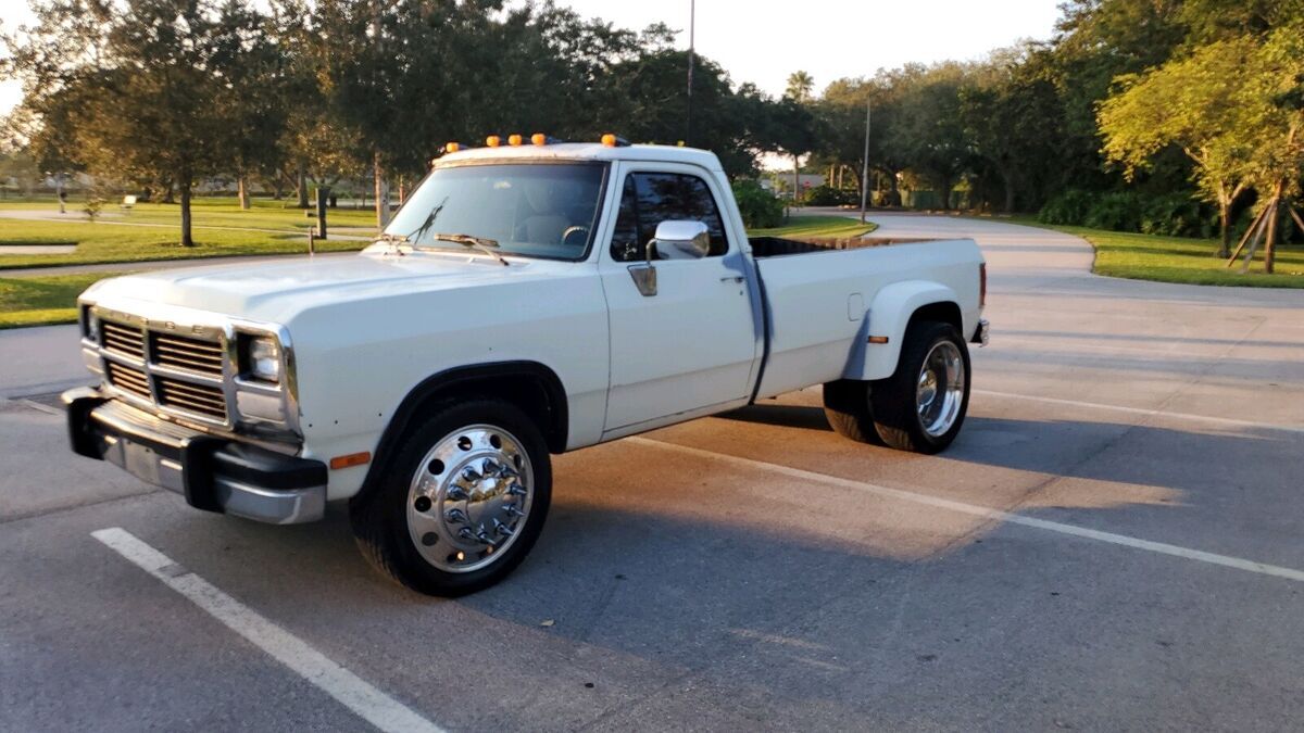 1991 dodge d-series pickup white rwd automatic d300