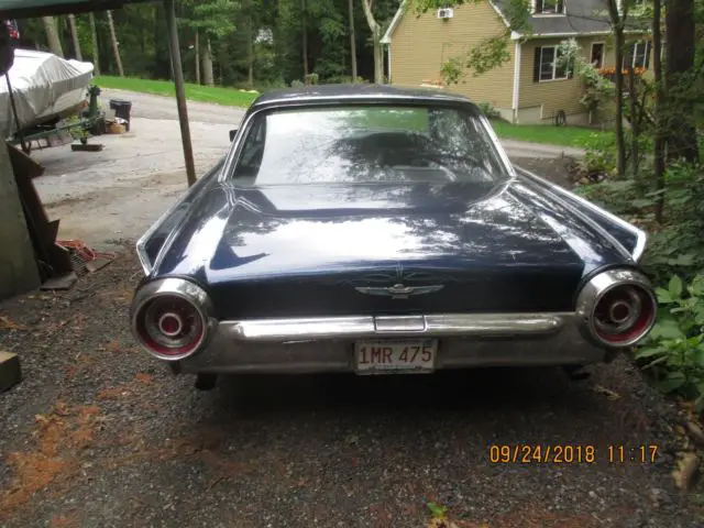 solid 1963 tbird. good floors and trunk, front disc brake conversion