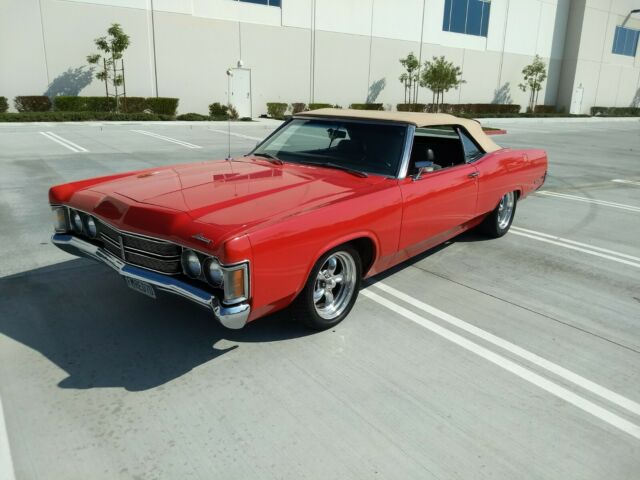 beautiful big red classic convertible