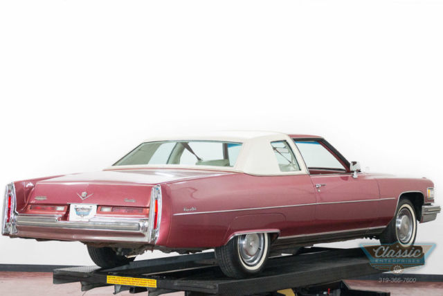 1975 cadillac coupe deville 500 v8 3 speed automatic coupe cerise firemist