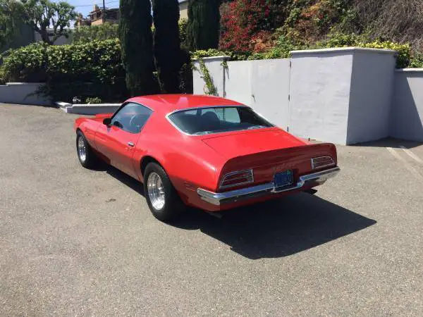1973 red formula 350 firebird