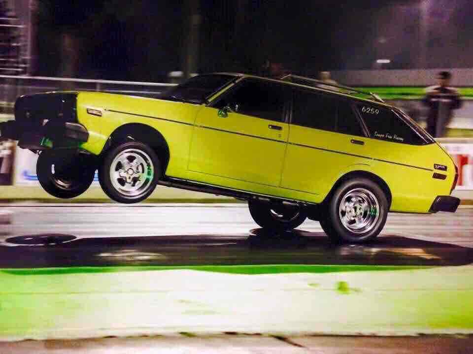 1979 datsun 210 wagon yellow rwd manual