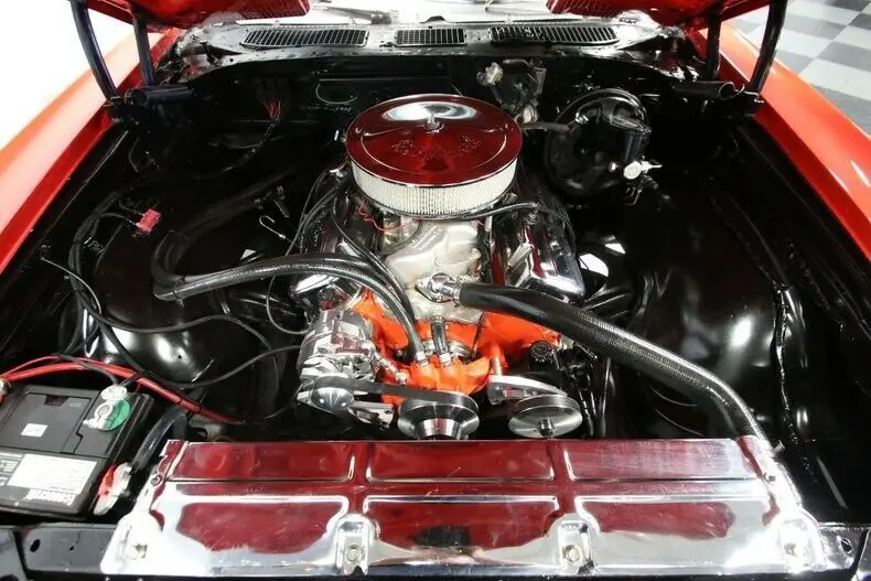 classic vintage chrome chevy bbc automatic muscle car stripes vinyl interior
