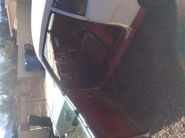 1976 mustang, red and white, v-6, project car