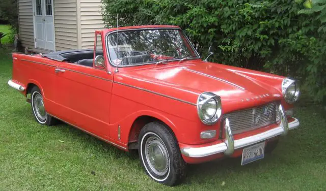 1965 triumph herald convertible automobile car