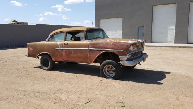 1956 chevy gasser built in the 60s and ran the streets in the 70s 2 door sedan