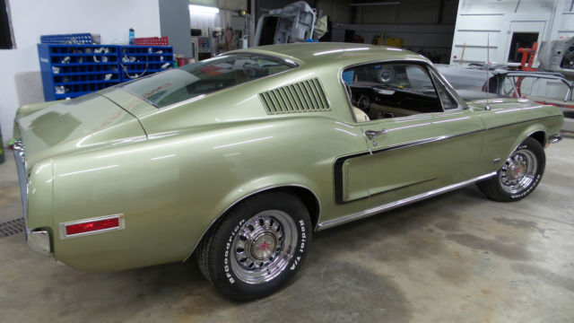 1968 ford mustang gt fastback 2-door 302 4v 5.0l 302 automatic, ps, pb, tach
