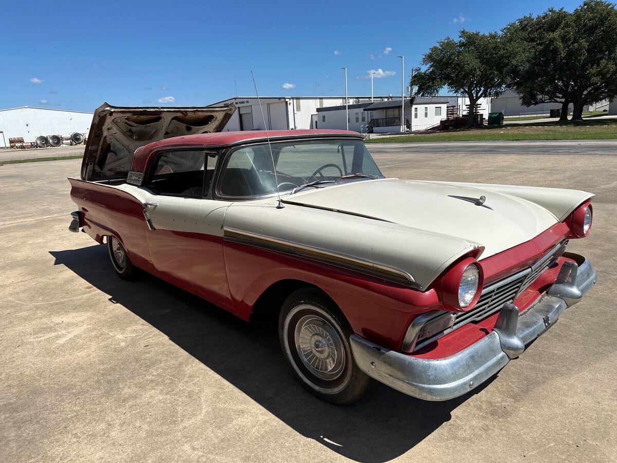 1957 ford fairlane retractable convertible red rwd automatic