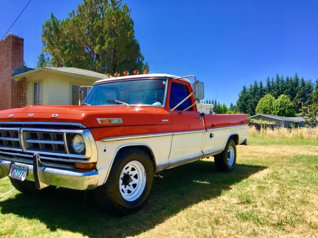 all origional ford f-250 camper custom sport "rare origional orange"