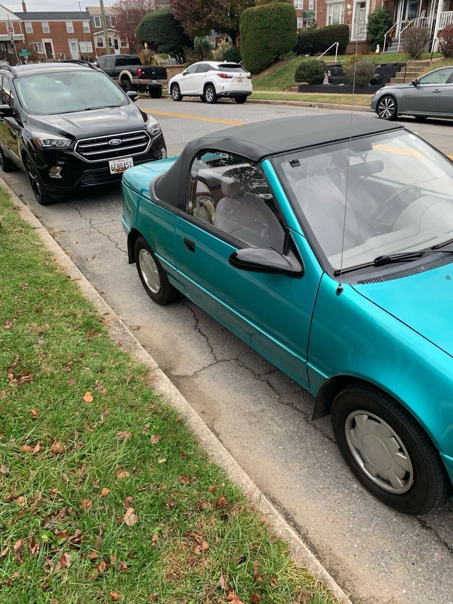 1993 geo metro convertible green lsi sprint cl