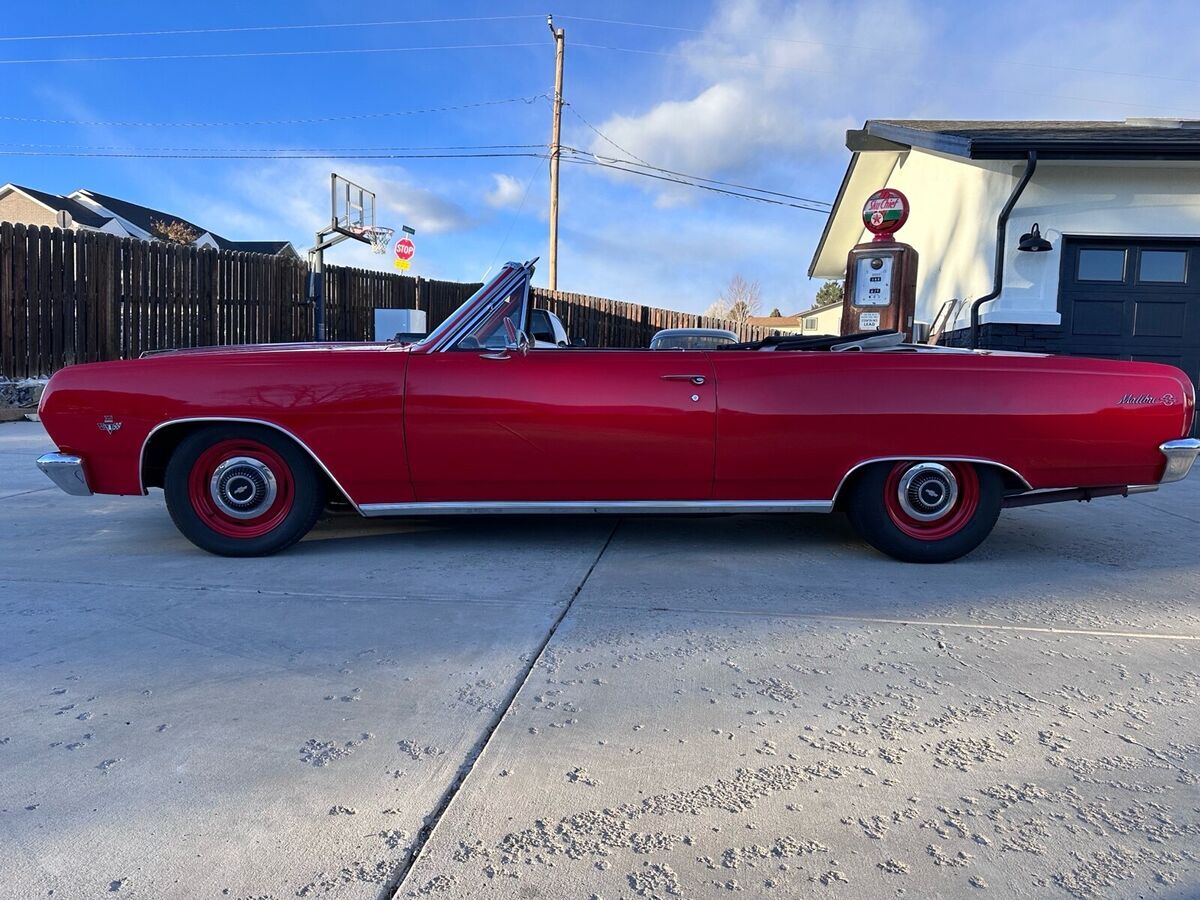 1965 chevrolet malibu convertible red rwd manual ss