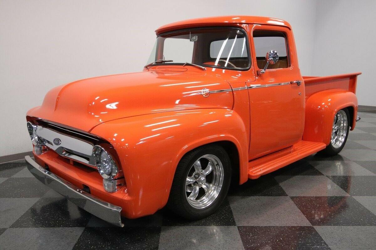 1956 ford f 100 competition orange 351 cleveland v8 7620 miles