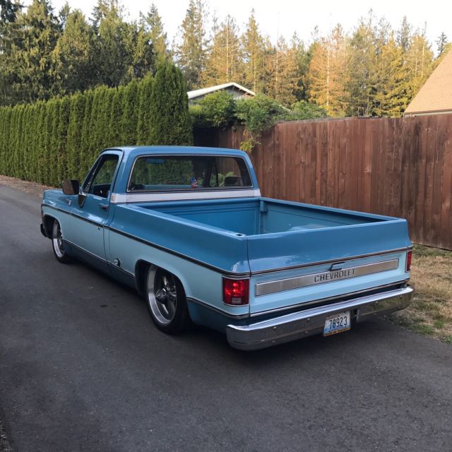 76, 1976 c10 2wd squarebody 73-87 lowered air ride swb bags 20's hot rod