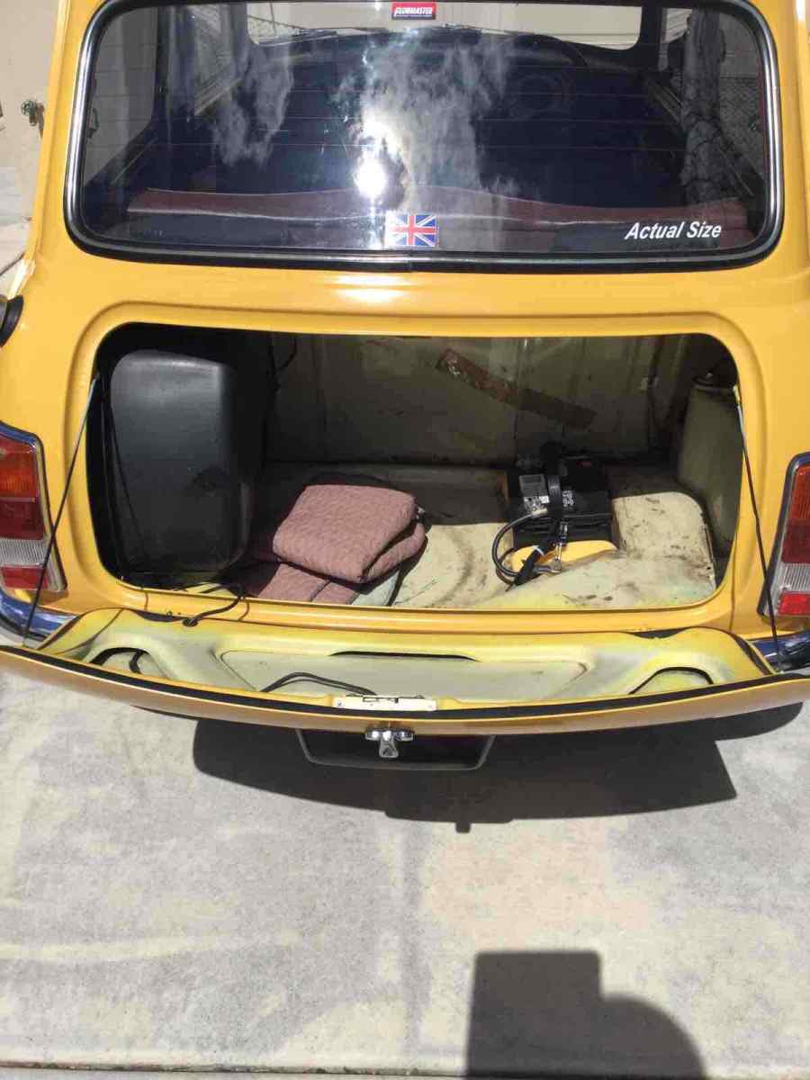 1980 austin mini sedan yellow fwd manual