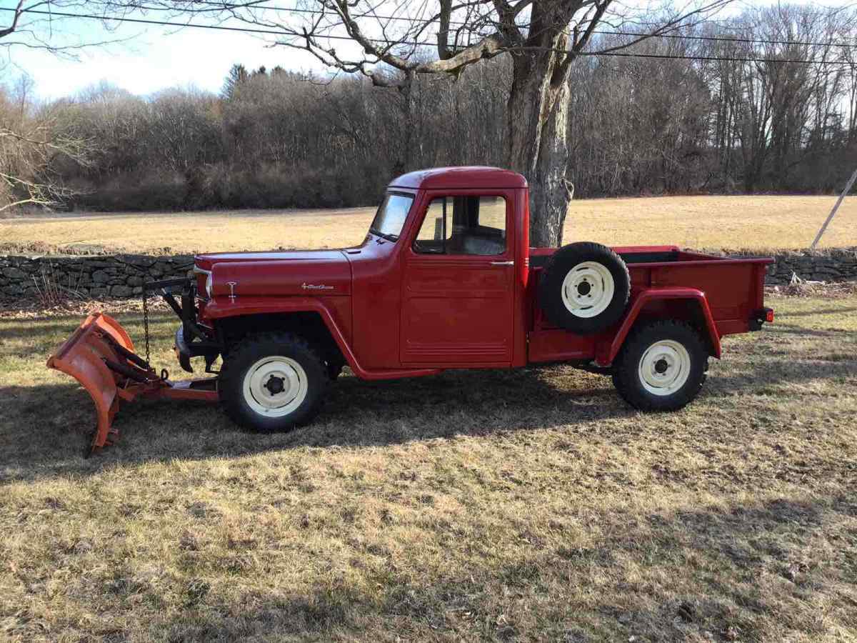 1960 willys pickup pickup red 4wd manual