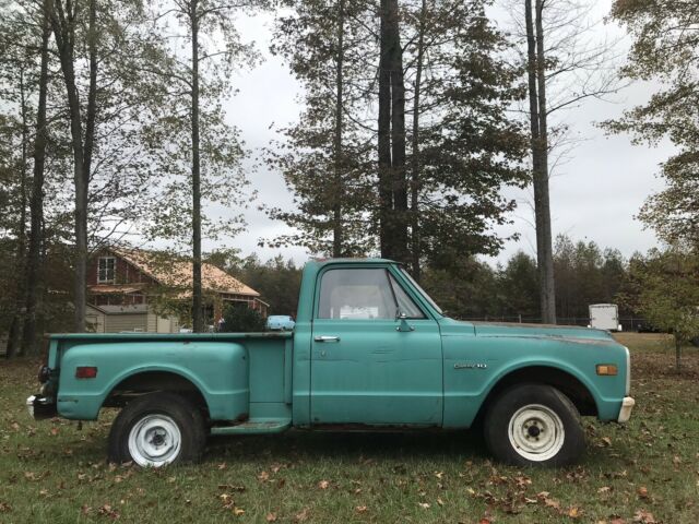 1972 chevrolet c-10 pickup green rwd manual step side