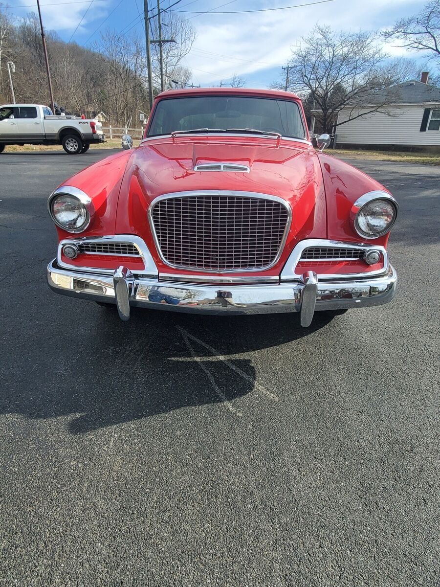 1959 studebaker silver hawk coupe 6 passenger model 59s red on red chrome wheels