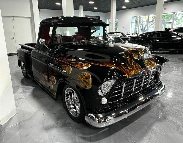 1956 chevrolet 3100 pick up 2000 miles black 358 small black chevy v8