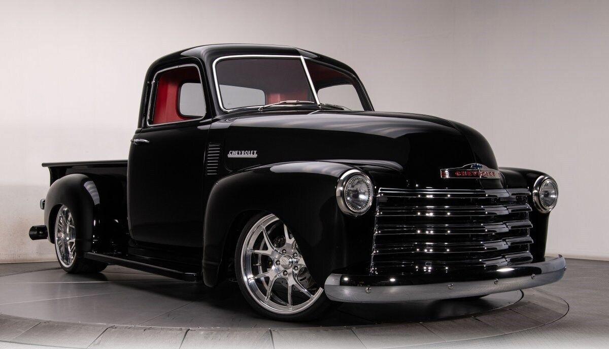 1953 chevrolet 3100 pickup truck black street rod 8 stack ls v8 automatic