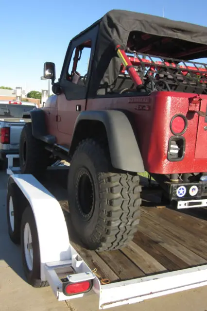 1987 jeep wrangler yj--and--custom trailer