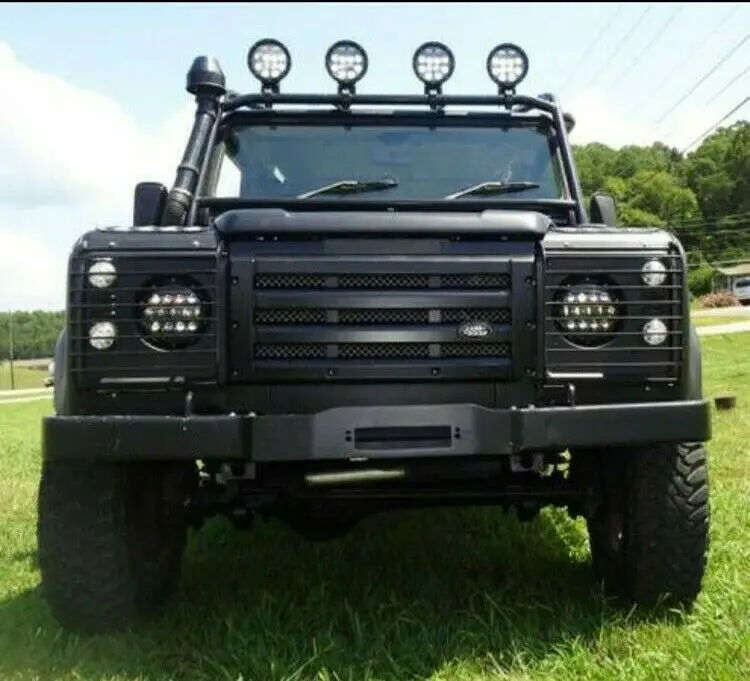 land rover defender 110 restored, new interior external roll cage rebuilt v8