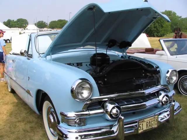 1951 ford custom convertible, v-8, completely restored, show winner
