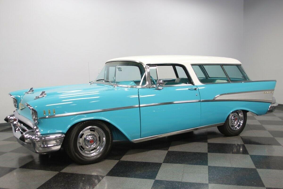 1957 chevrolet nomad bel air restomod turquoise 350 v8 zz4 970 miles