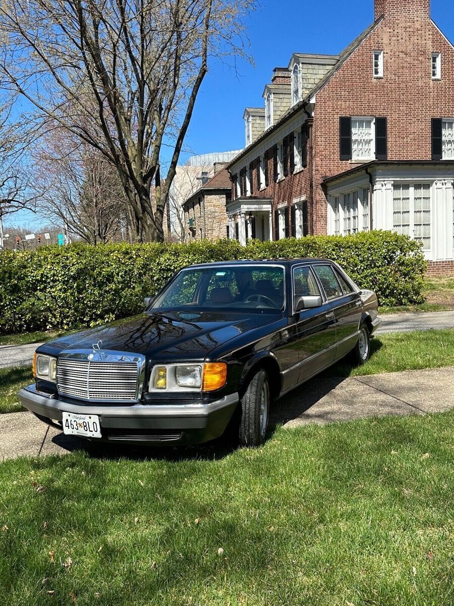 1984 mercedes-benz 500-series sedan black rwd automatic sel