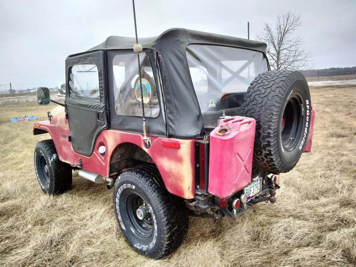 1960 jeep cj 5 convertible red 4wd manual