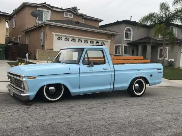 1973 ford f100 f-100 hot rod ls 6.0 4 wheel disc air bags sleeper patina