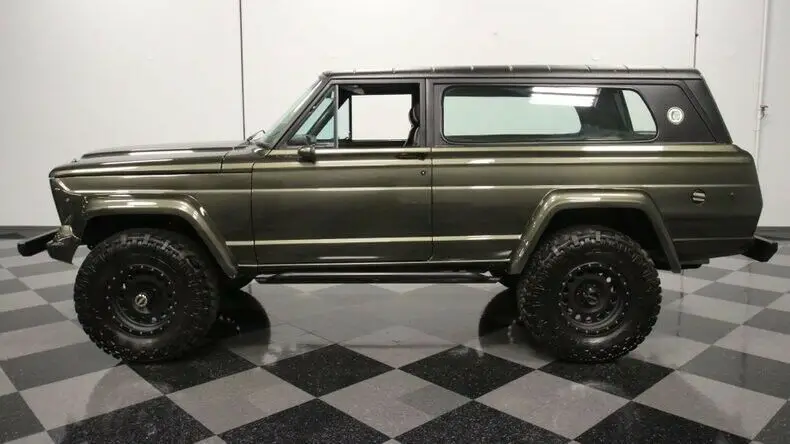 classic vintage chrome 4x4 chief 360 v8 auto transmission olive drab metallic