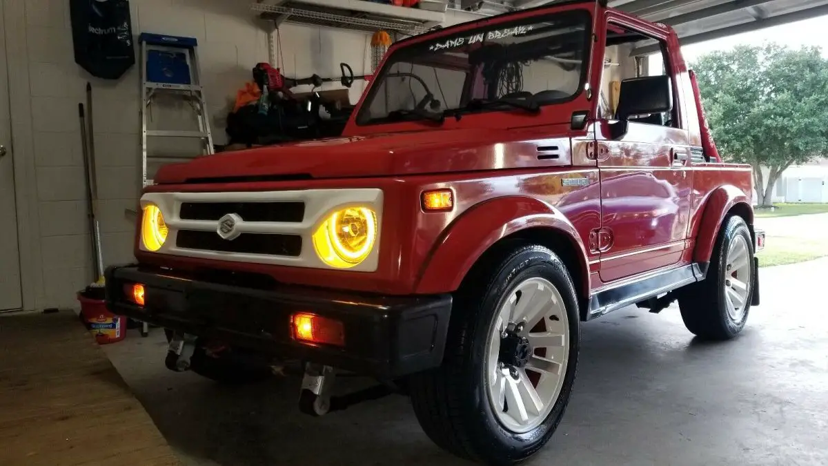1993 suzuki samurai convertible red 4wd manual jl