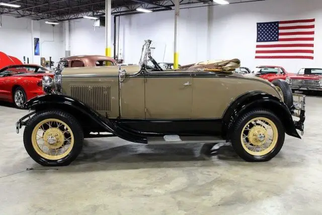 1931 ford model a 7983 miles tan roadster 201ci 4 cylinder 3 speed manual