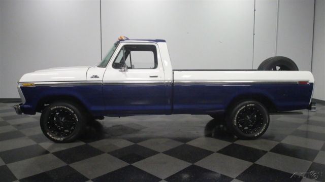collector custom classic vintage f100 f150 351 v8 auto lifted blue white black