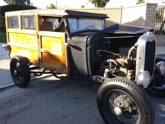 1930 ford model a woody wagon no reserve hot rod custom rat scta 1932 flathead 4