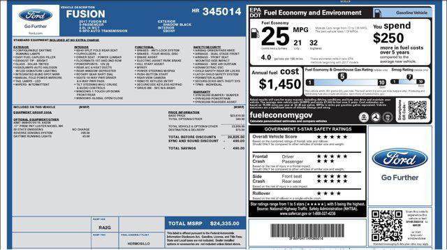 2017 ford fusion se