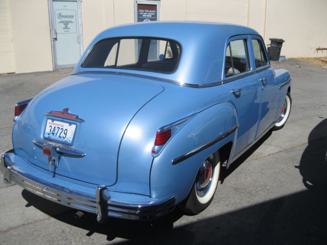 1949 plymouth blue special deluxe 4 door sedan