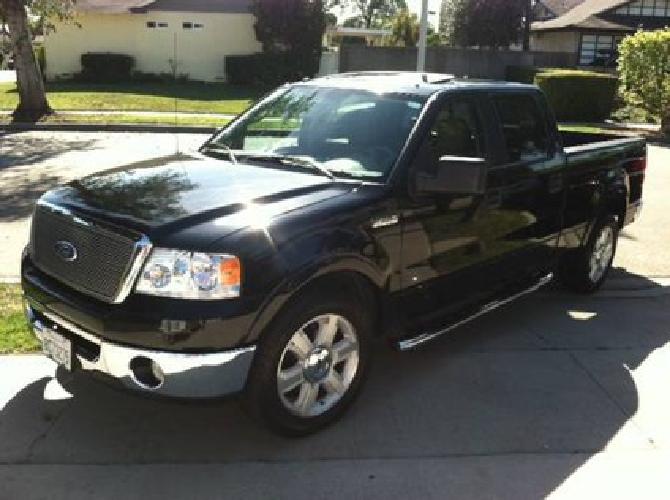 2006 ford f150 lariat 4dr- black- 54k mi.-top of the line- clean title in west covina, ca