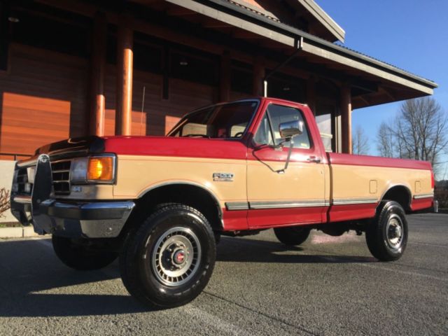 1991 ford f250 xlt lariat single cab 4wd 32k miles v8 7.5 automatic dual tanks