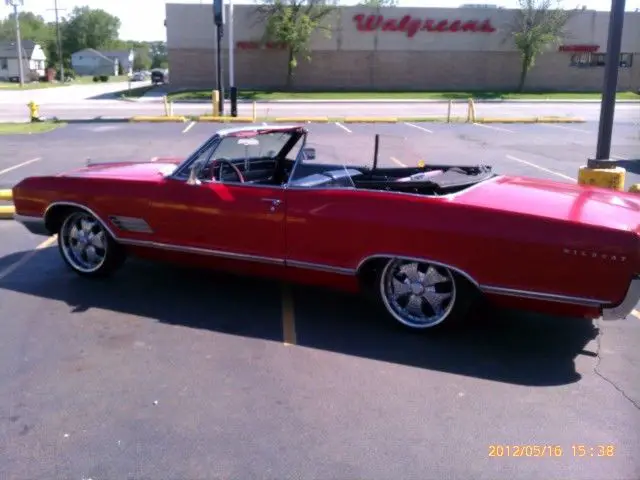 1966 buick wildcat red convertible 6.6l 401 nailhead