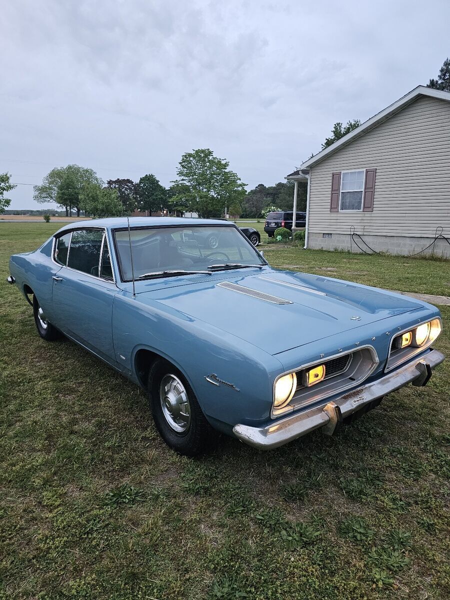 1967 plymouth barracuda sportscar blue fastback