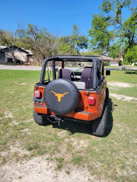 1992 jeep wrangler suv orange 4wd manual renegade