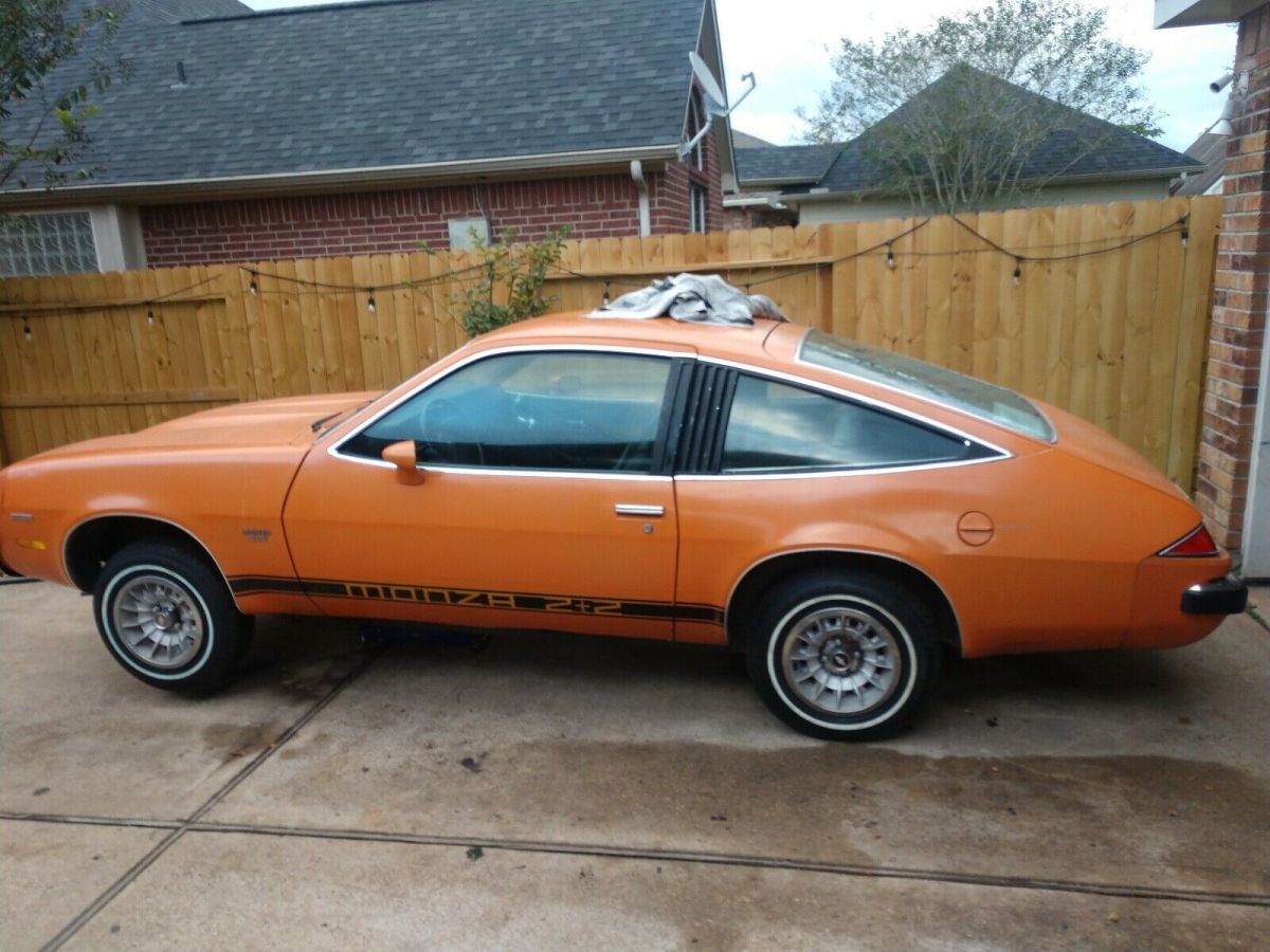 1975 chevrolet monza coupe orange rwd automatic 2+2