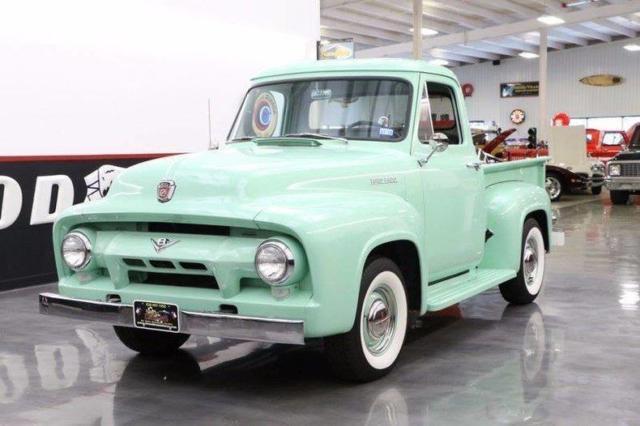 1954 ford f-100 37740 miles sea foam green pickup truck 3.9l v8 manual 3-speed