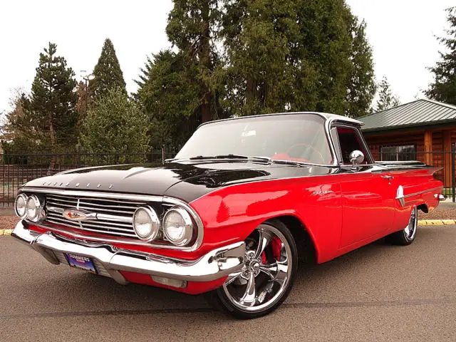 1960 chevrolet el camino red/black 350 v8 700r4 ps 4wpdb