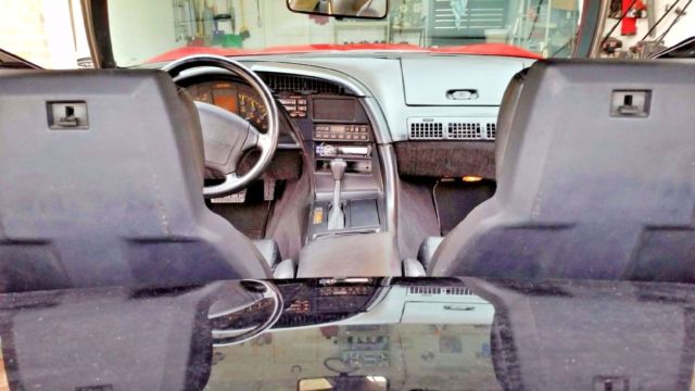 1992 corvette red with black interior runs great!
